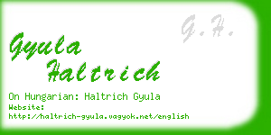 gyula haltrich business card